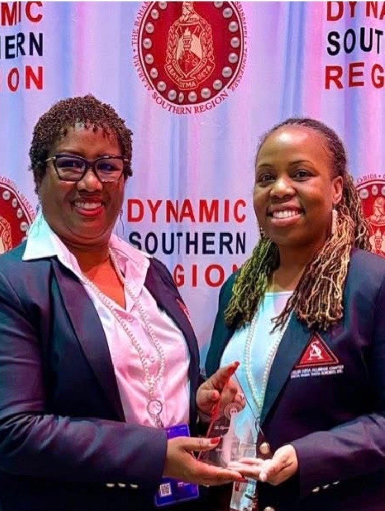 Judy Tramble with Co Chair winning award