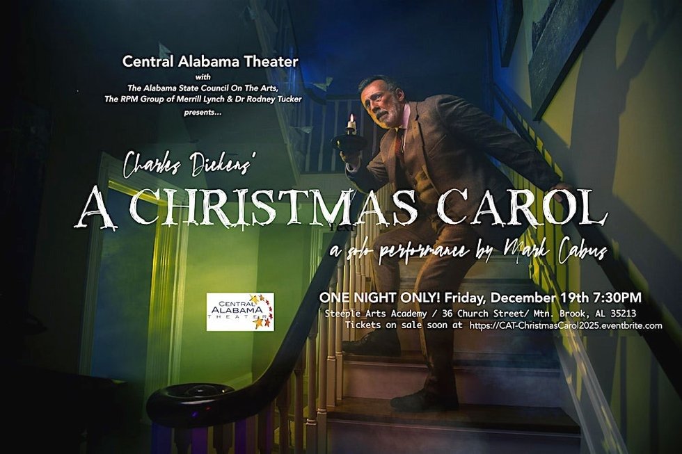 Mark Cabus in Dicken's A Christmas Carol at Central Alabama Theater